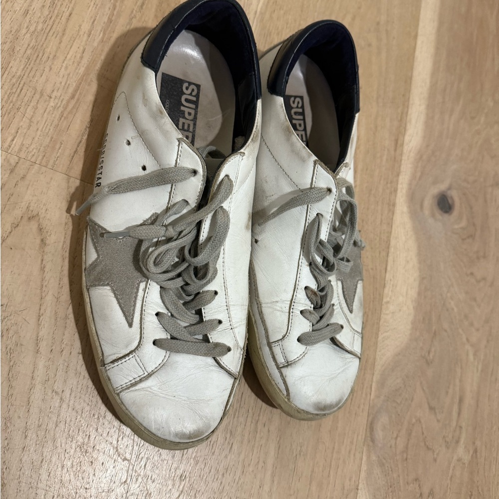 Golden Goose White and Gray Men's Sneakers